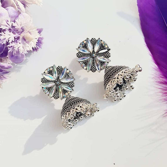 Silver Soiree Earring - Saajha Fashion