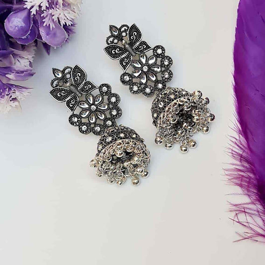 Silver Soiree Earring - Saajha Fashion