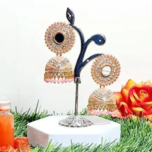 Mirror Jhumka - Saajha Fashion