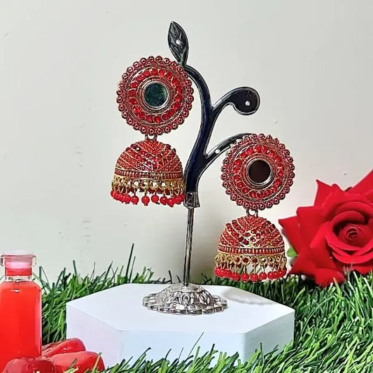 Mirror Jhumka - Saajha Fashion