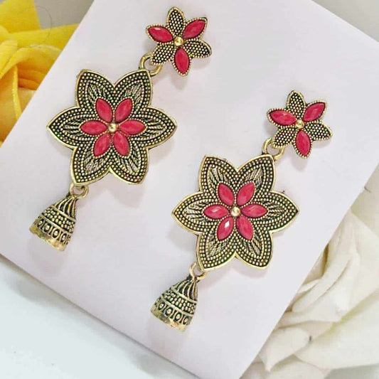 Scarlet Splendor Earring - Saajha Fashion