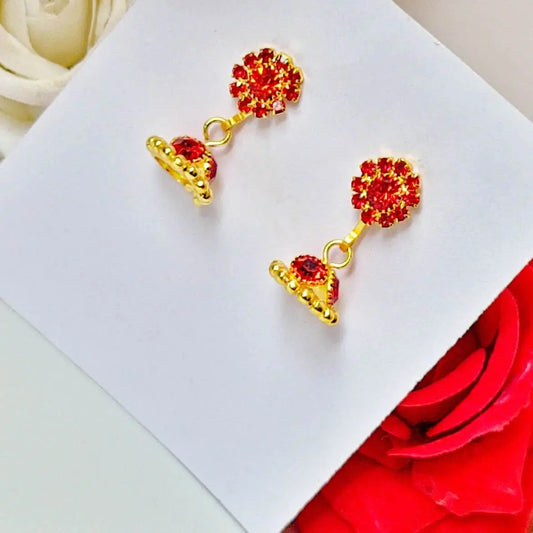 Ruby Radiance Earring - Saajha Fashion