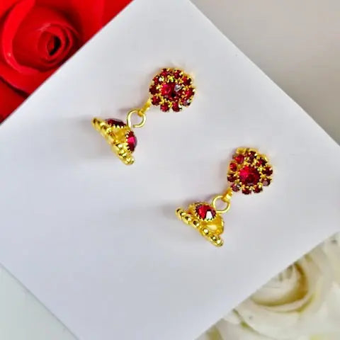 Ruby Radiance Earring - Saajha Fashion