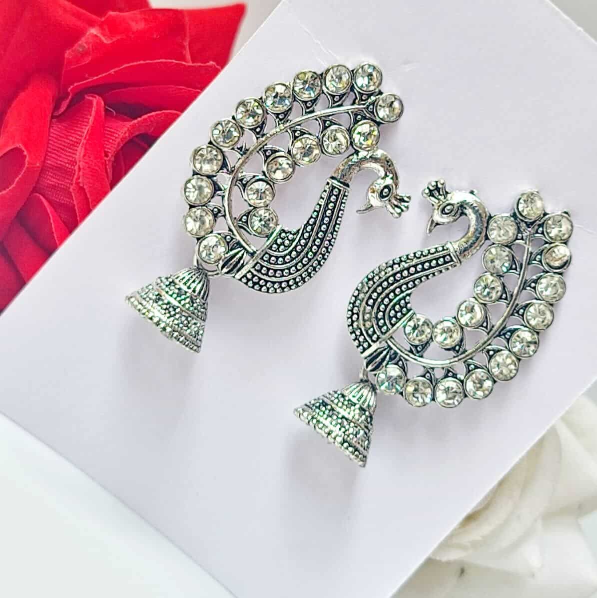 Peacock Perfection Earring - Saajha Fashion