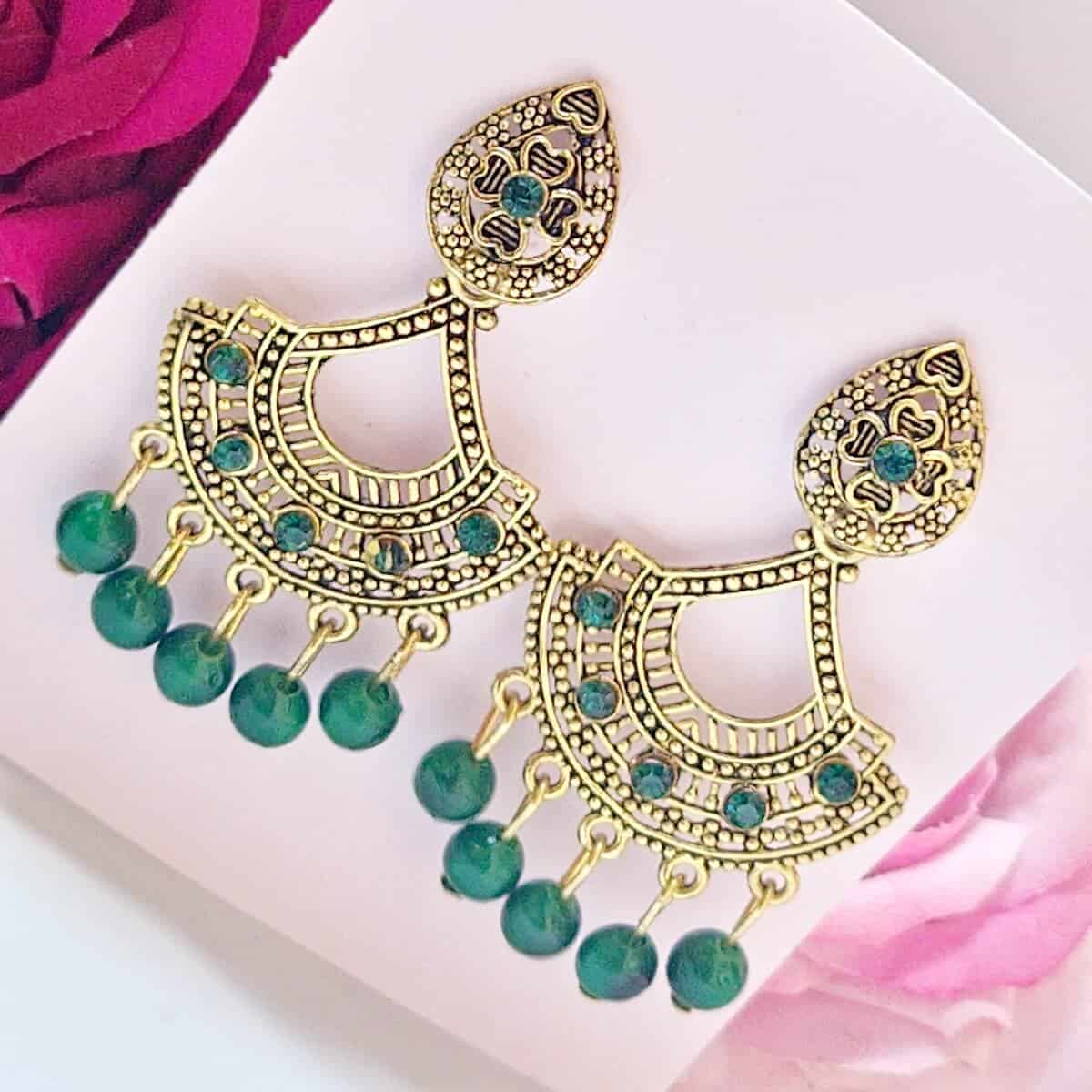 Gilded Gleam Earring - Saajha Fashion
