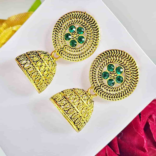 Stone Stud Jhumki - Saajha Fashion