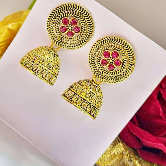 Stone Stud Jhumki - Saajha Fashion