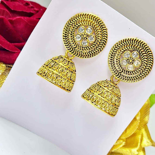 Stone Stud Jhumki - Saajha Fashion