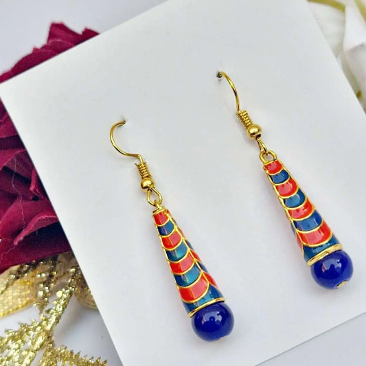 Meenakari Dangler Earring - Saajha Fashion