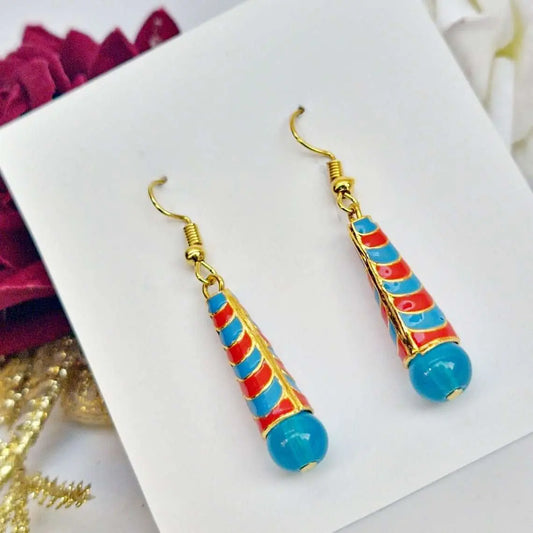 Meenakari Dangler Earring - Saajha Fashion