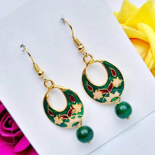 Meenakari Dangler Earring - Saajha Fashion