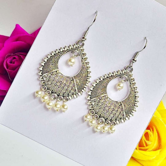 Noir Hanging Chandbali - Saajha Fashion