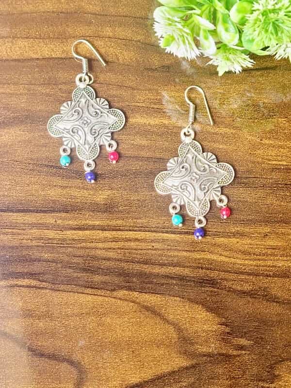 Silver Soiree Earring - Saajha Fashion