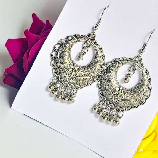 Noir Hanging Chandbali - Saajha Fashion