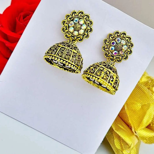 Stone Stud Jhumki - Saajha Fashion