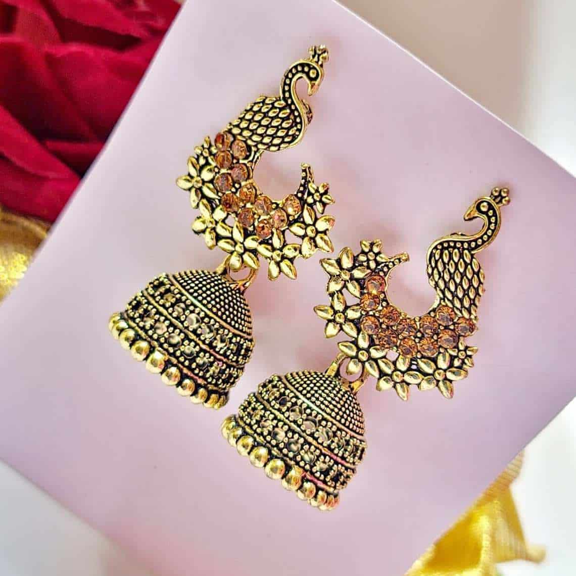Stone Stud Jhumki - Saajha Fashion