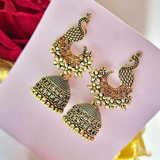Stone Stud Jhumki - Saajha Fashion