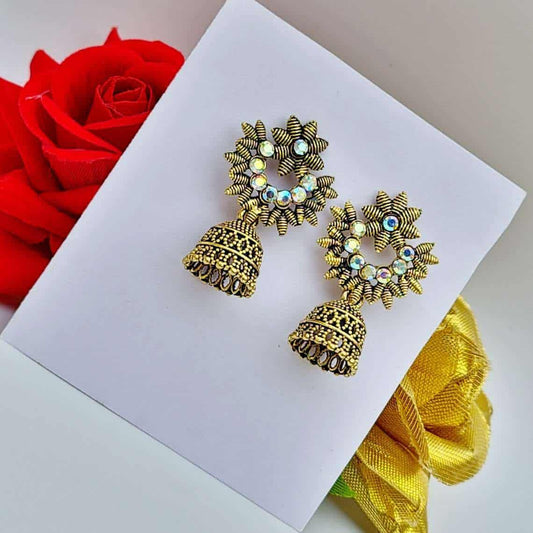 Stone Stud Jhumki - Saajha Fashion