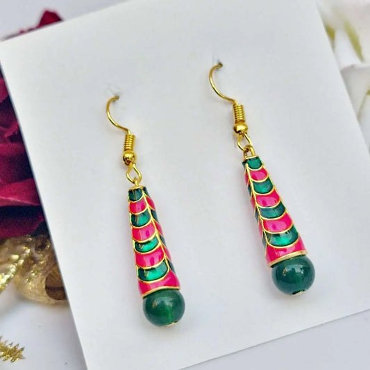 Meenakari Dangler Earring - Saajha Fashion
