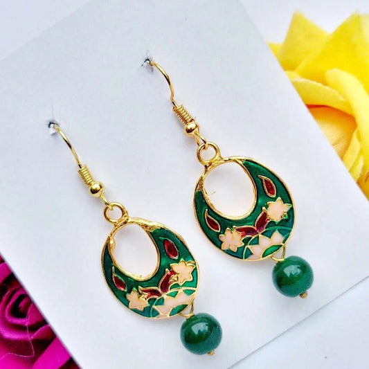 Meenakari Dangler Earring - Saajha Fashion