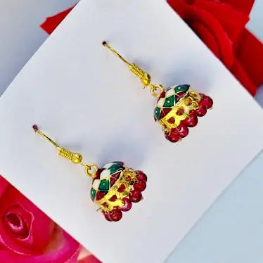 Meenakari Bliss Jhumki - Saajha Fashion