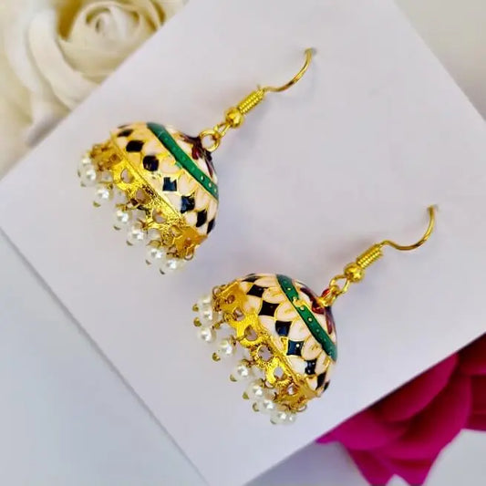 Meenakari Bliss Jhumki - Saajha Fashion