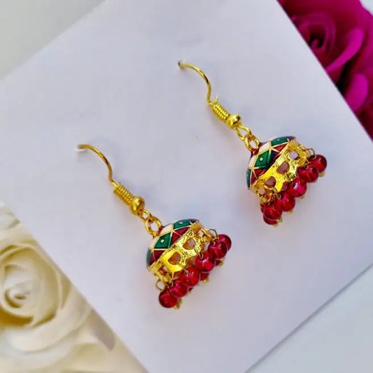 Meenakari Bliss Jhumki - Saajha Fashion