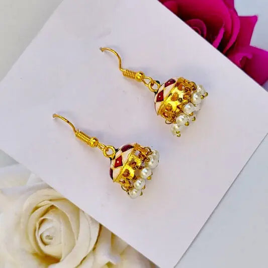 Meenakari Bliss Jhumki - Saajha Fashion