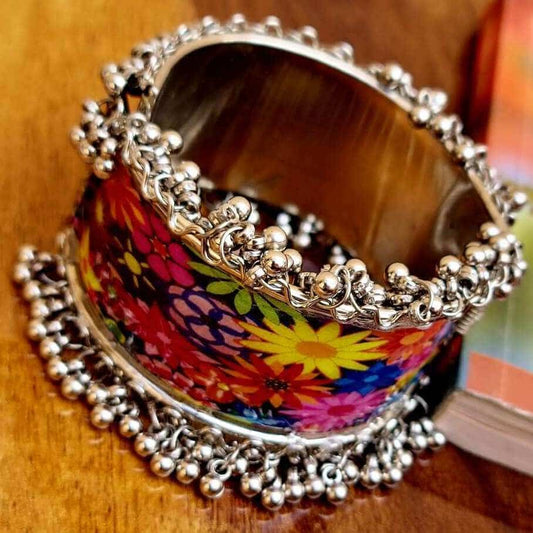 SilverCascade Kada - Saajha Fashion