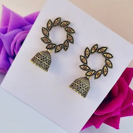 Stone Stud Jhumki - Saajha Fashion