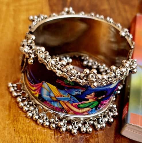SilverCascade Kada - Saajha Fashion