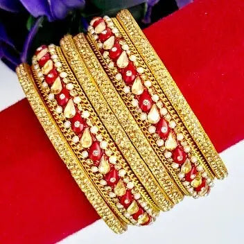 Amber Sunset Glow  Bangles Set - Saajha Fashion