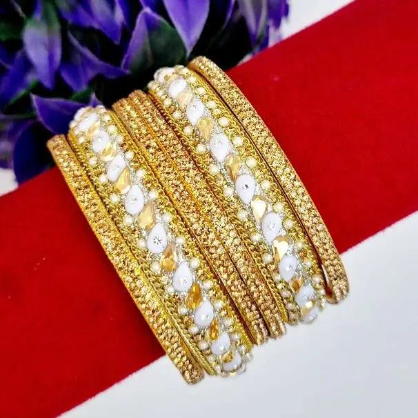 Amber Sunset Glow Bangles Set - Saajha Fashion