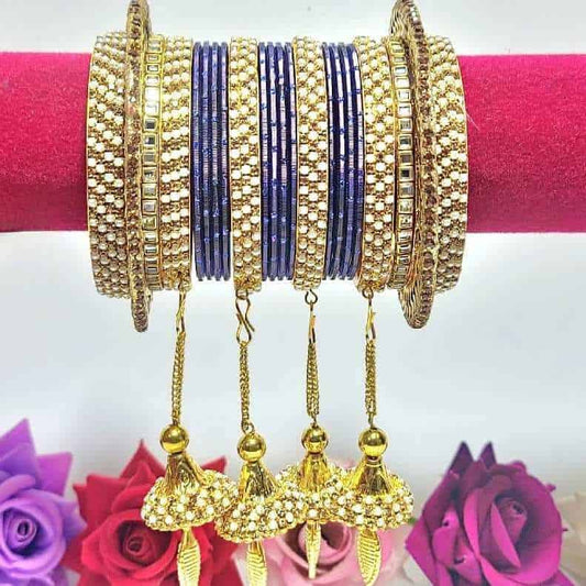 Dazzling Starlight Spark Bangles Set - Saajha Fashion
