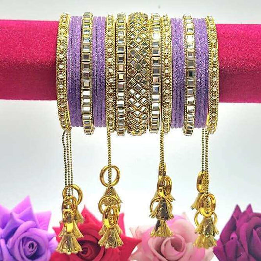 Dazzling Starlight Spark Bangles Set - Saajha Fashion