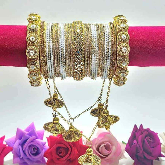 Dazzling Starlight Spark Bangles Set - Saajha Fashion