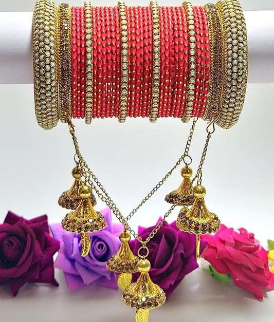 Dazzling Starlight Spark Bangles Set - Saajha Fashion