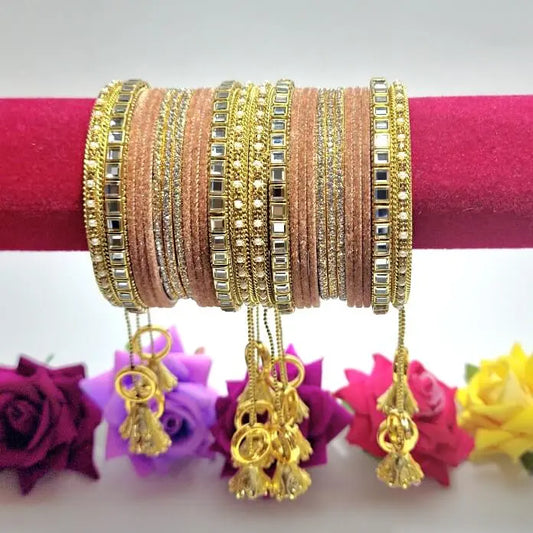 Dazzling Starlight Spark Bangles Set - Saajha Fashion